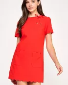 RD-4118-6 SCALLOP MINI SHIFT DRESS