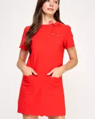 RD-4118-6 SCALLOP MINI SHIFT DRESS
