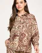 KT-1831-6 PAISLEY PRINTED LONG SLEEVE TOP-MULTI