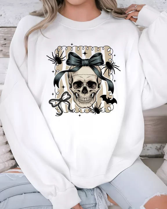 Skull with Bow Sweatshirt