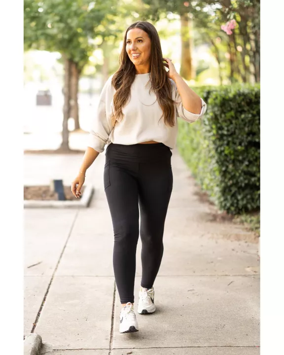 Ready to Ship | The Amber Fold-Over Full Length Leggings