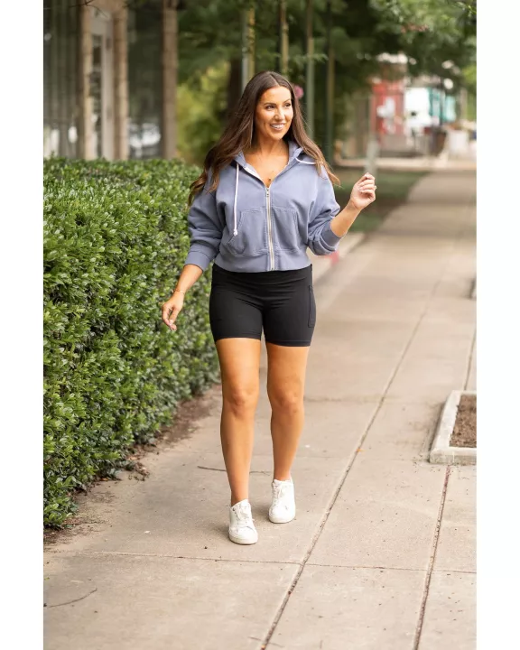 Ready to Ship | The Taylor Fold-Over Biker 7 Shorts