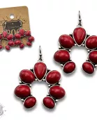 Western stone squash blossom earring, last call