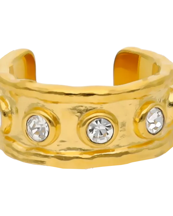 Seven Crystal Ring-Gold