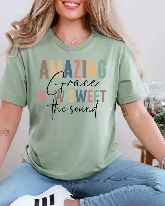 Amazing Grace How Sweet the Sound Graphic Tee