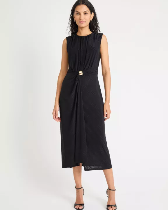 SLEEVELESS MIDI WITH CF GOLD DETAIL