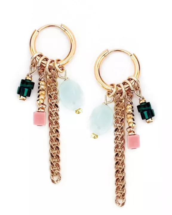 Elodie Mini Charm Hoops