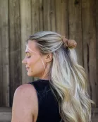 SUEDE ROSETTE SCRUNCHIE