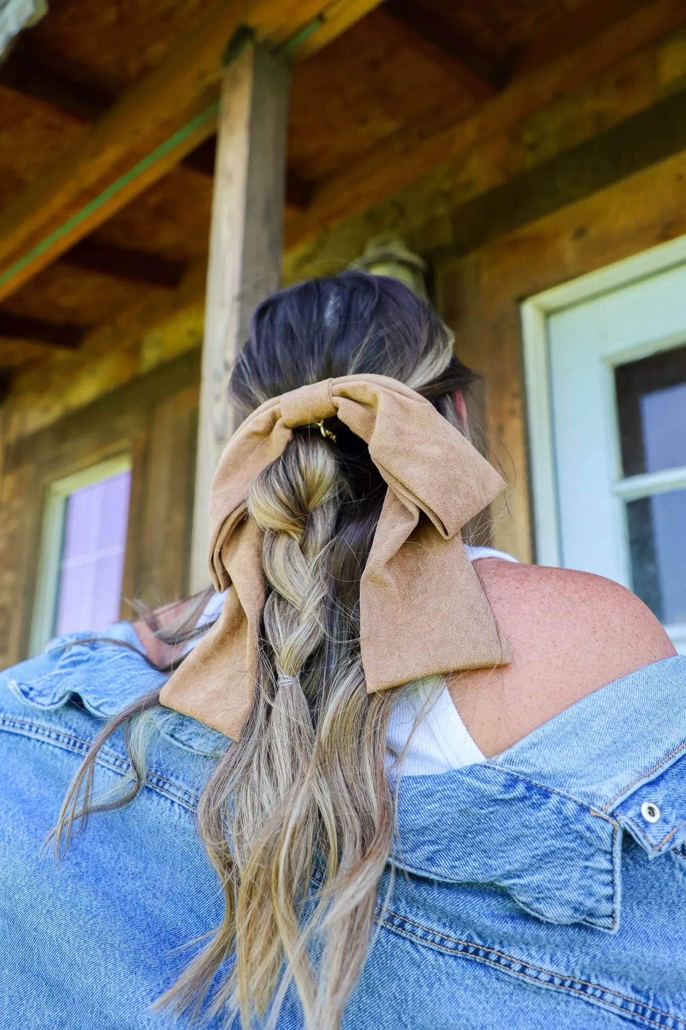 SUEDE SLOUCHY BOW