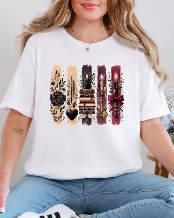 Books and Candles Graphic Tee
