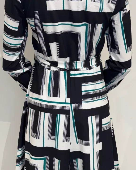 SHIRT DRESS WITH SELF BELT