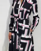 SHIRT DRESS WITH SELF BELT