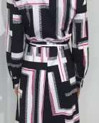 SHIRT DRESS WITH SELF BELT
