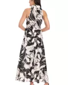 CUT-IN SLVLS TEA LENGTH SHIRTDRESS
