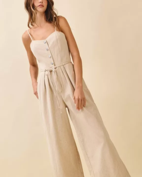 CP10237-Micro Floral Print Wide Leg Sweetheart Jumpsuit