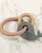 Whale Silicone & Beechwood Teether