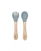 Silicone & Beechwood Toddler Utensil Set