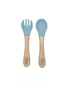 Silicone & Beechwood Toddler Utensil Set