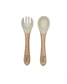 Silicone & Beechwood Toddler Utensil Set