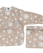 The Grayson Long Sleeve Bib - Snowflakes
