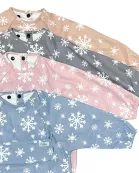 The Grayson Long Sleeve Bib - Snowflakes