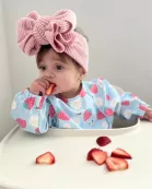 The Grayson Long Sleeve Bib - Strawberry Patch