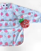 The Grayson Long Sleeve Bib - Strawberry Patch