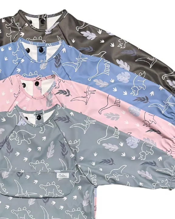 The Grayson Long Sleeve Bib - Dinos