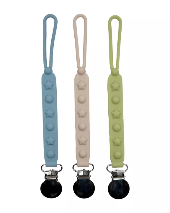 Twinkle Twinkle Pacifier & Teether Clip