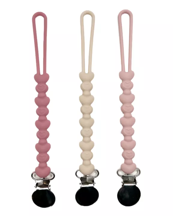 Love You More Pacifier & Teether Clip