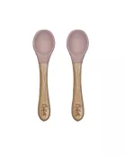 Silicone & Beechwood Toddler Spoons Set