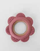 Garden Party Teether Collection - Silicone & Beechwood Flower