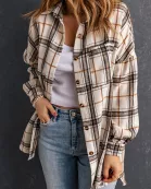 Khloe Oversized Plaid Pattern Shacket