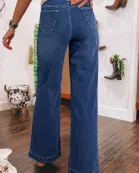 Victoria Wide Leg Pocketed High Waist Jeans