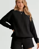 Adalyn Textured Long Sleeve Top and Drawstring Shorts Set