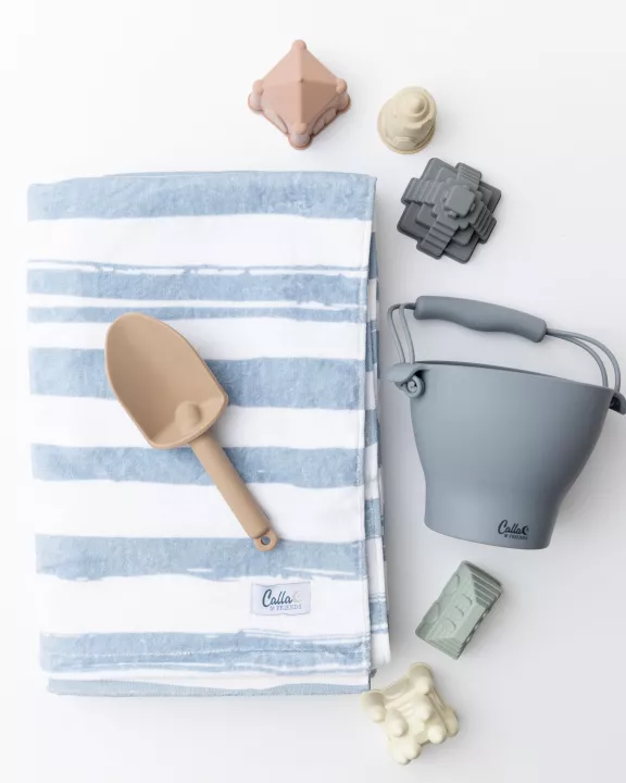 The Kenzie Beach Towel - Brush Stripes