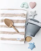 The Kenzie Beach Towel - Brush Stripes