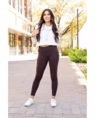 PreOrder | The Belle - Brown FLEECE Full Length Leggings with Pockets*