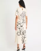 SHORT SLEEVE PRINTED MIDI