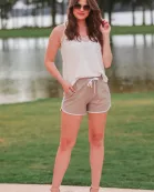 All Natural Solid Drawstring Everyday Shorts