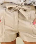 New York Minute Faux Leather Shorts