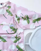 The Grayson Long Sleeve Bib - Hydrangeas