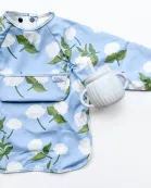 The Grayson Long Sleeve Bib - Hydrangeas