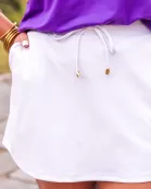 Solid White Skort