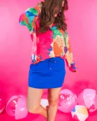 Solid Blue Skort