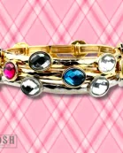 Faceted oval crystal bracelet