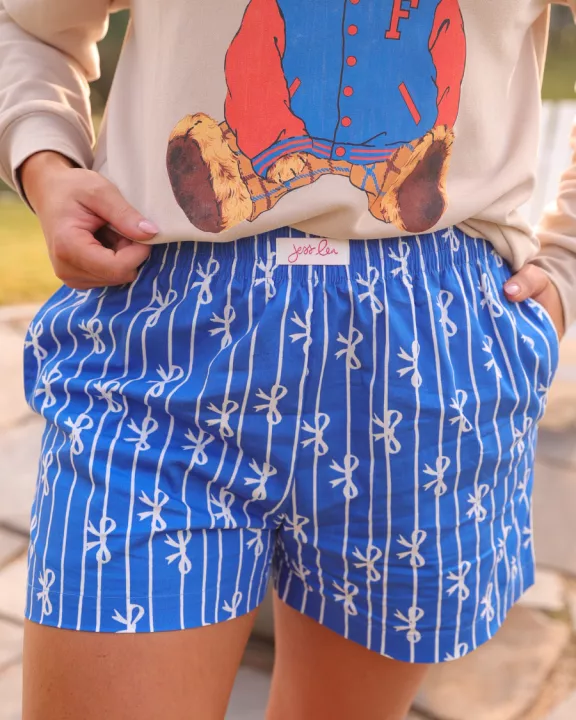 Bows And Goals Boxer Shorts- Blue