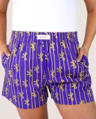 Bows And Goals Boxer Shorts- Purple/Yellow