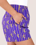 Bows And Goals Boxer Shorts- Purple/Yellow
