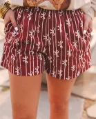 Bows And Goals Boxer Shorts- Maroon